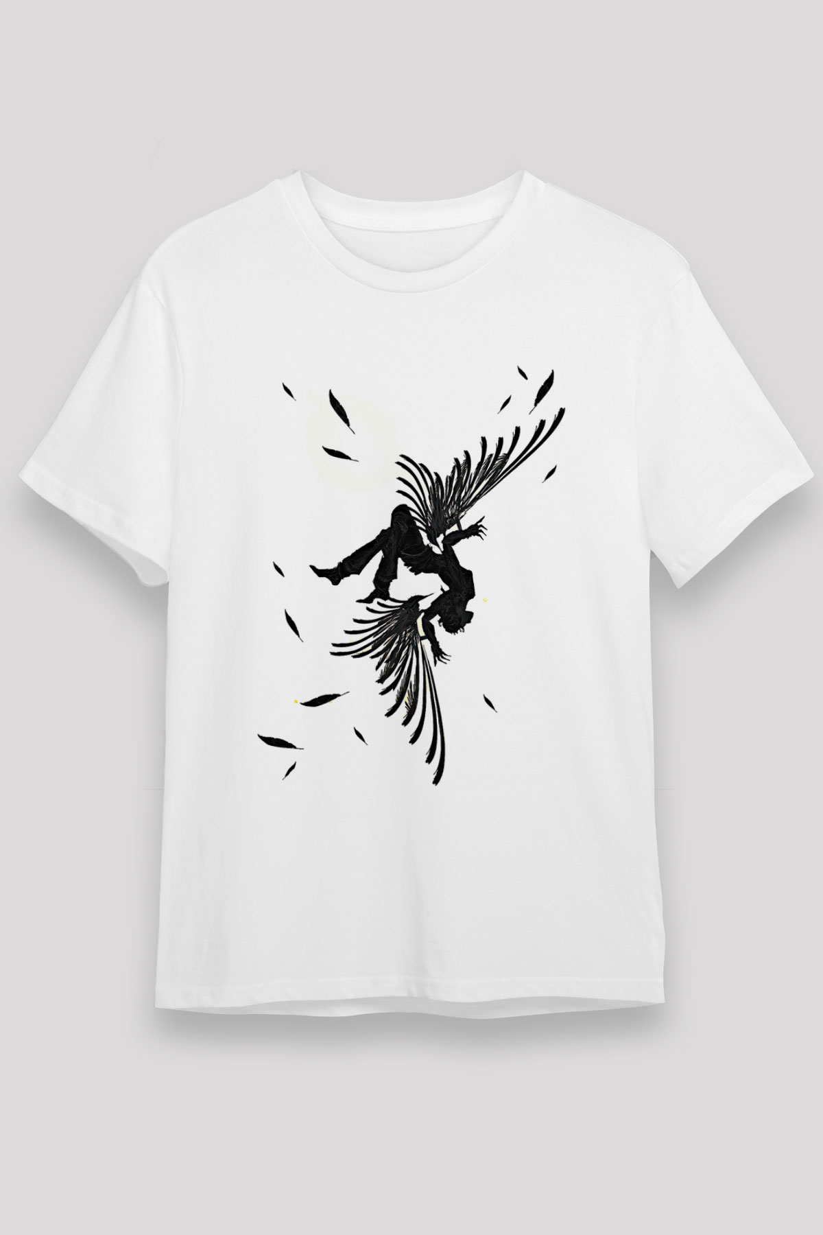 İkarus Unisex Baskılı Beyaz Tişört - Tshirt