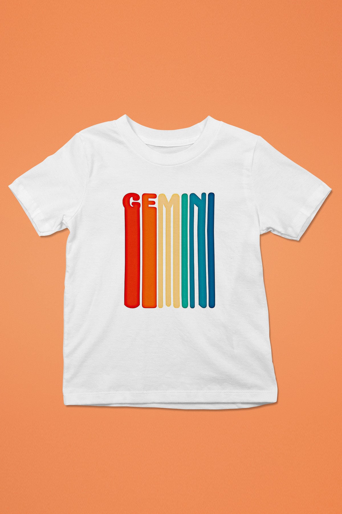 İkizler Burcu Baskılı Beyaz Unisex Beyaz Çocuk Tişört - Tshirt