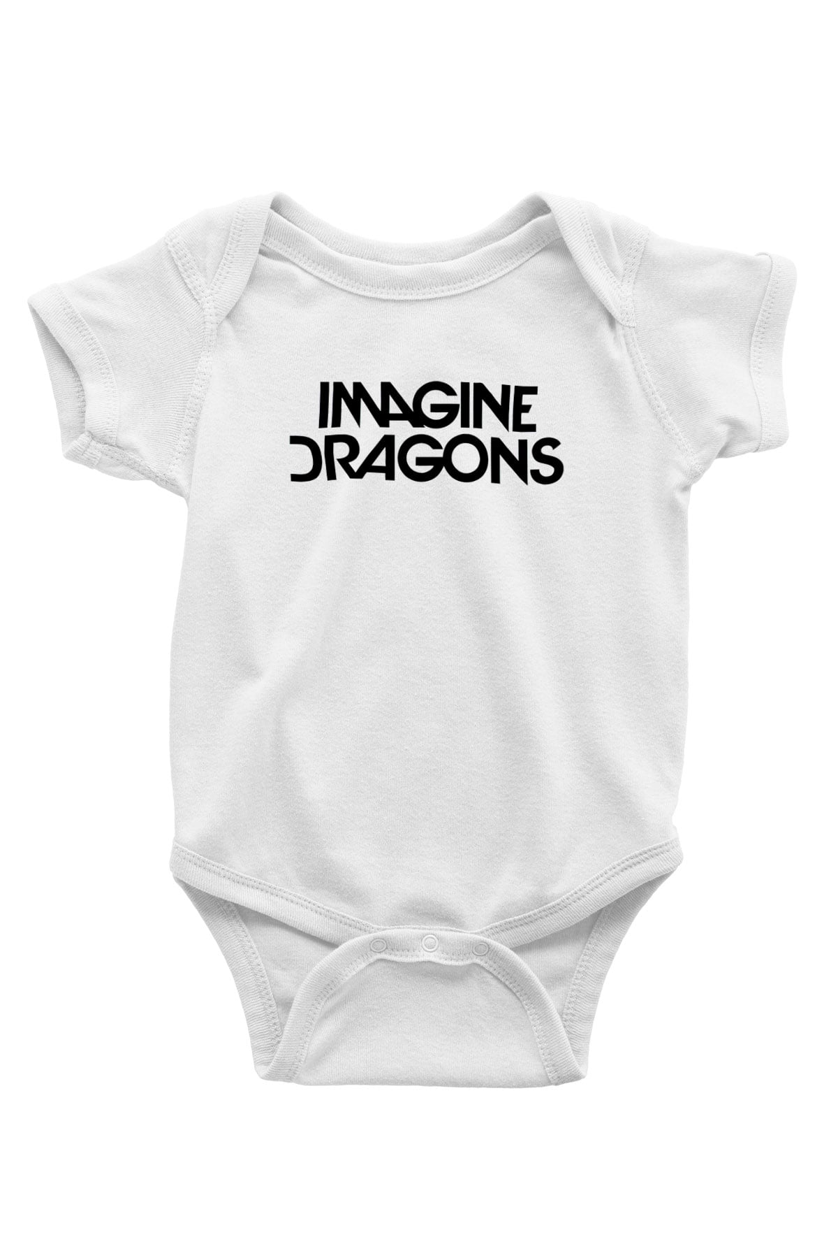 Imagine Dragons Baskılı Beyaz Unisex Bebek Body - Zıbın