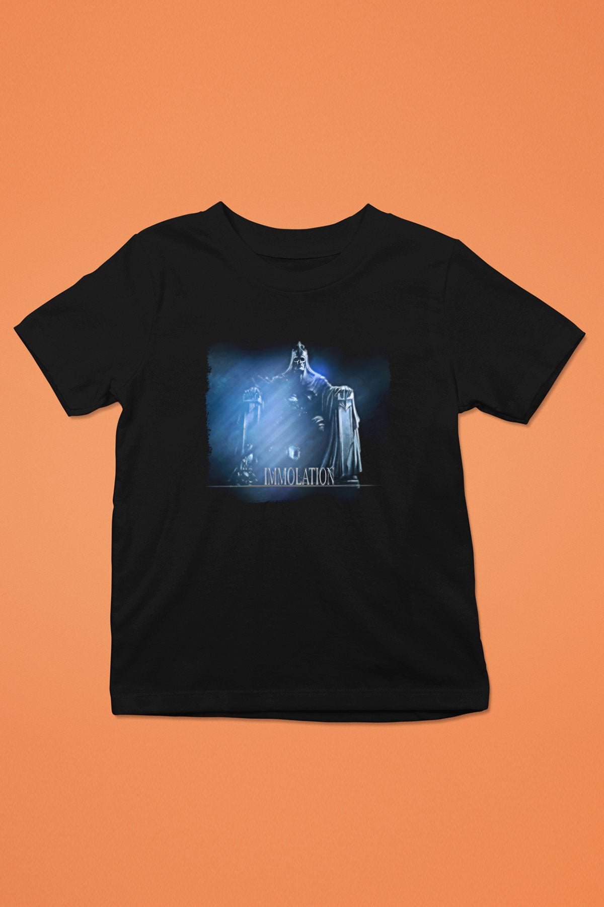 Immolation Baskılı Unisex Siyah Çocuk Tişört - Tshirt