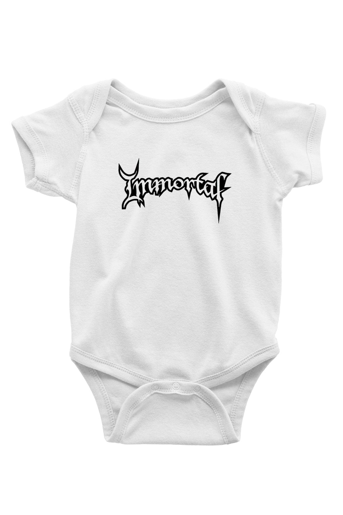 Immortal Baskılı Beyaz Unisex Bebek Body - Zıbın