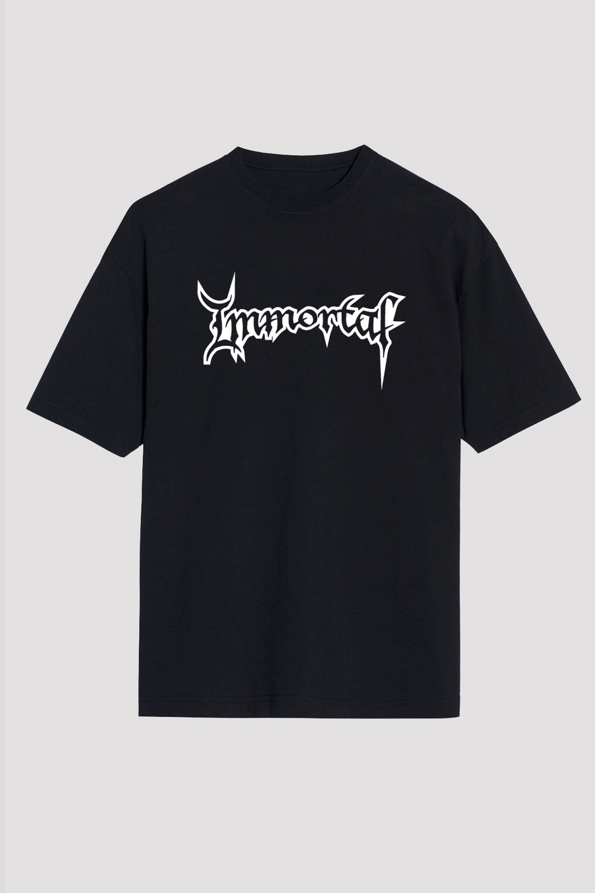Immortal Siyah Unisex Oversize Tişört T-Shirt