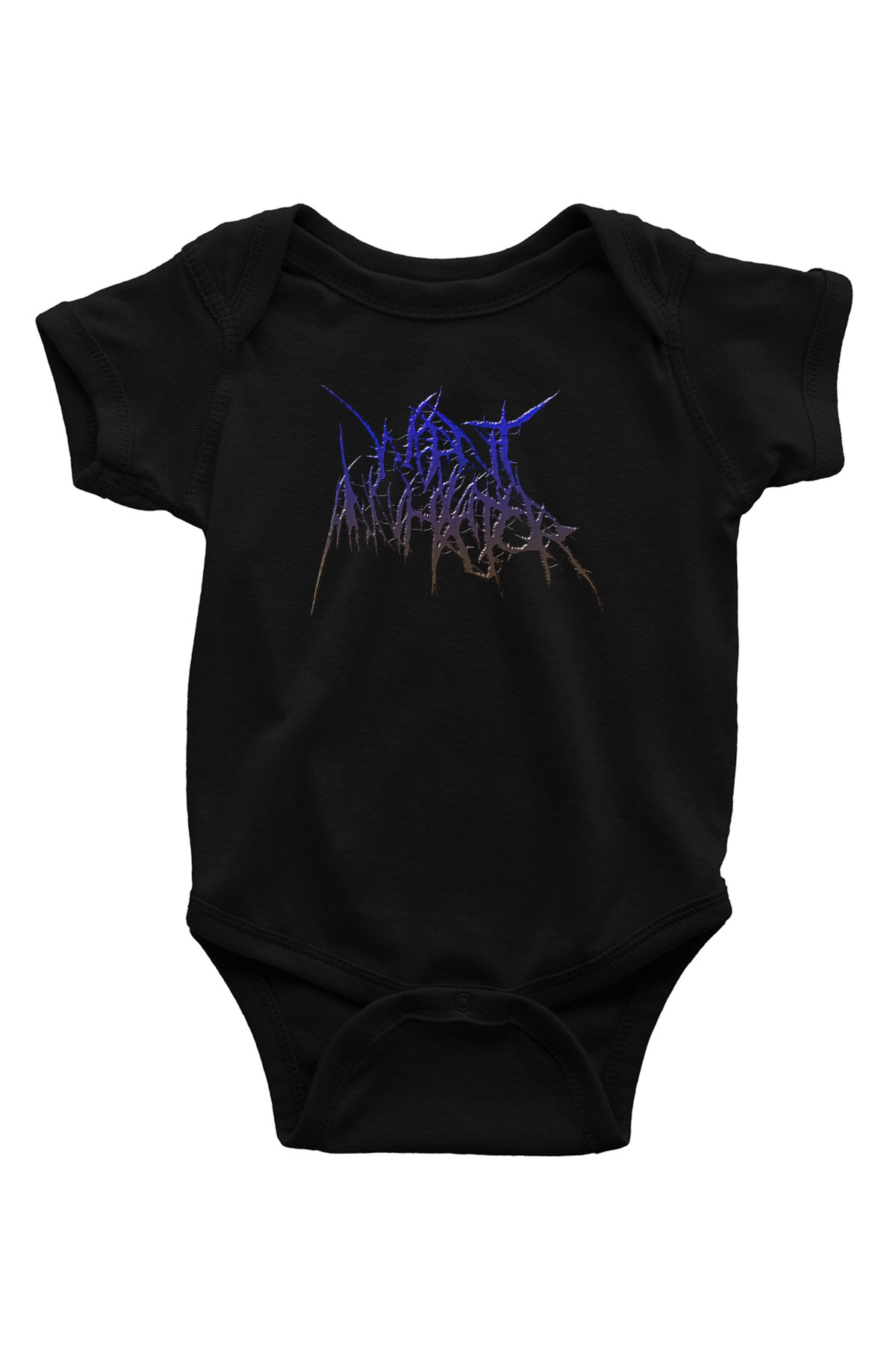 Impetigo Baskılı Unisex Siyah Bebek Body - Zıbın