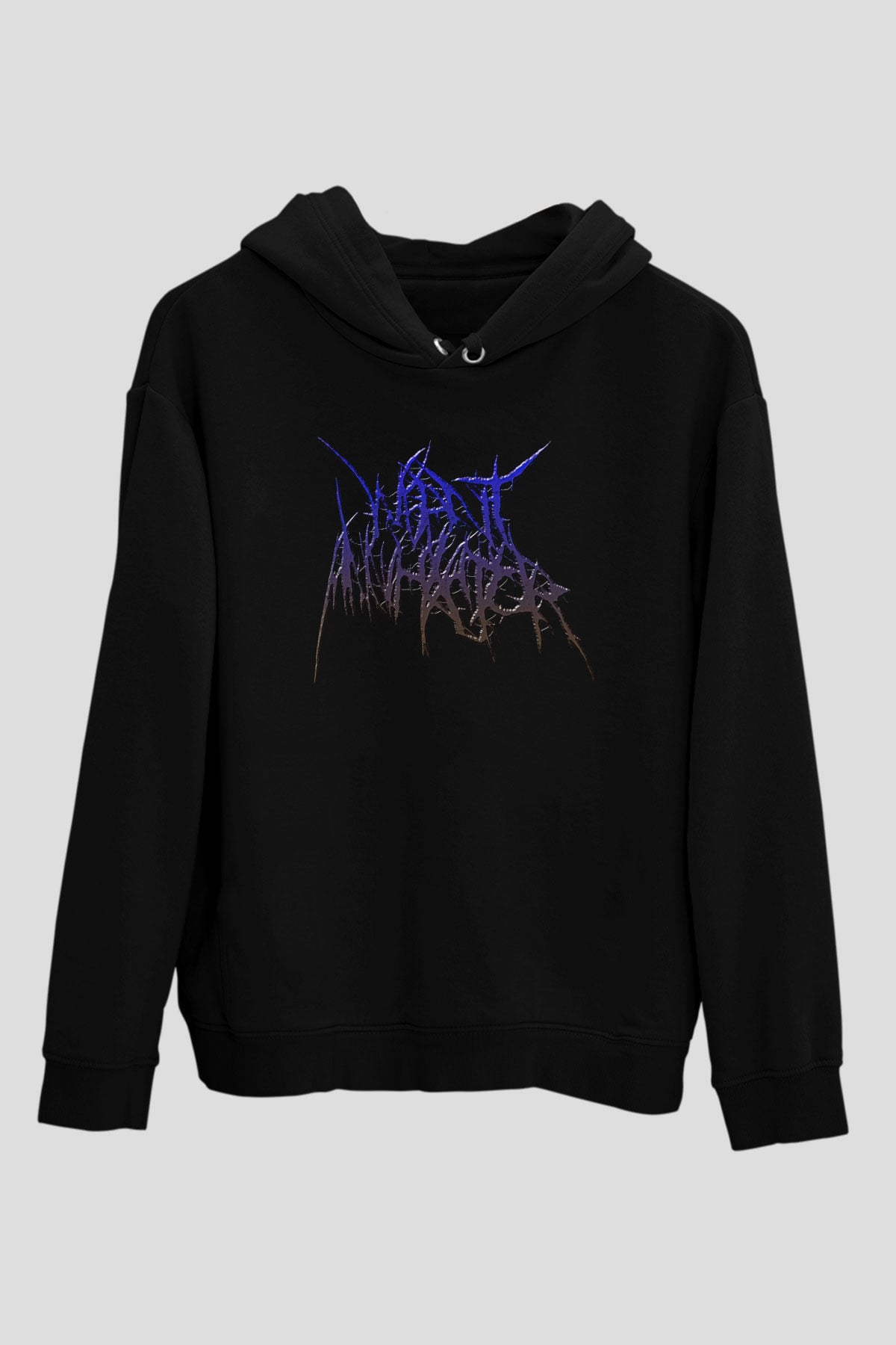 Impetigo Baskılı Unisex Siyah Kapüşonlu Sweatshirt