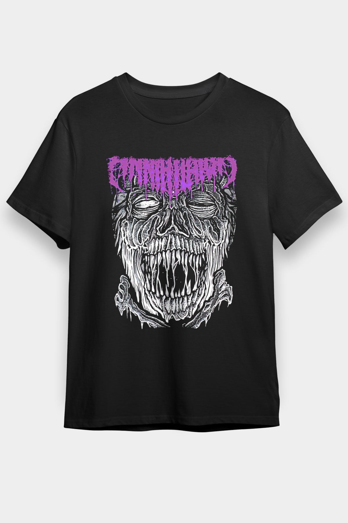 Impetigo Baskılı Unisex Siyah Tişört - Tshirt