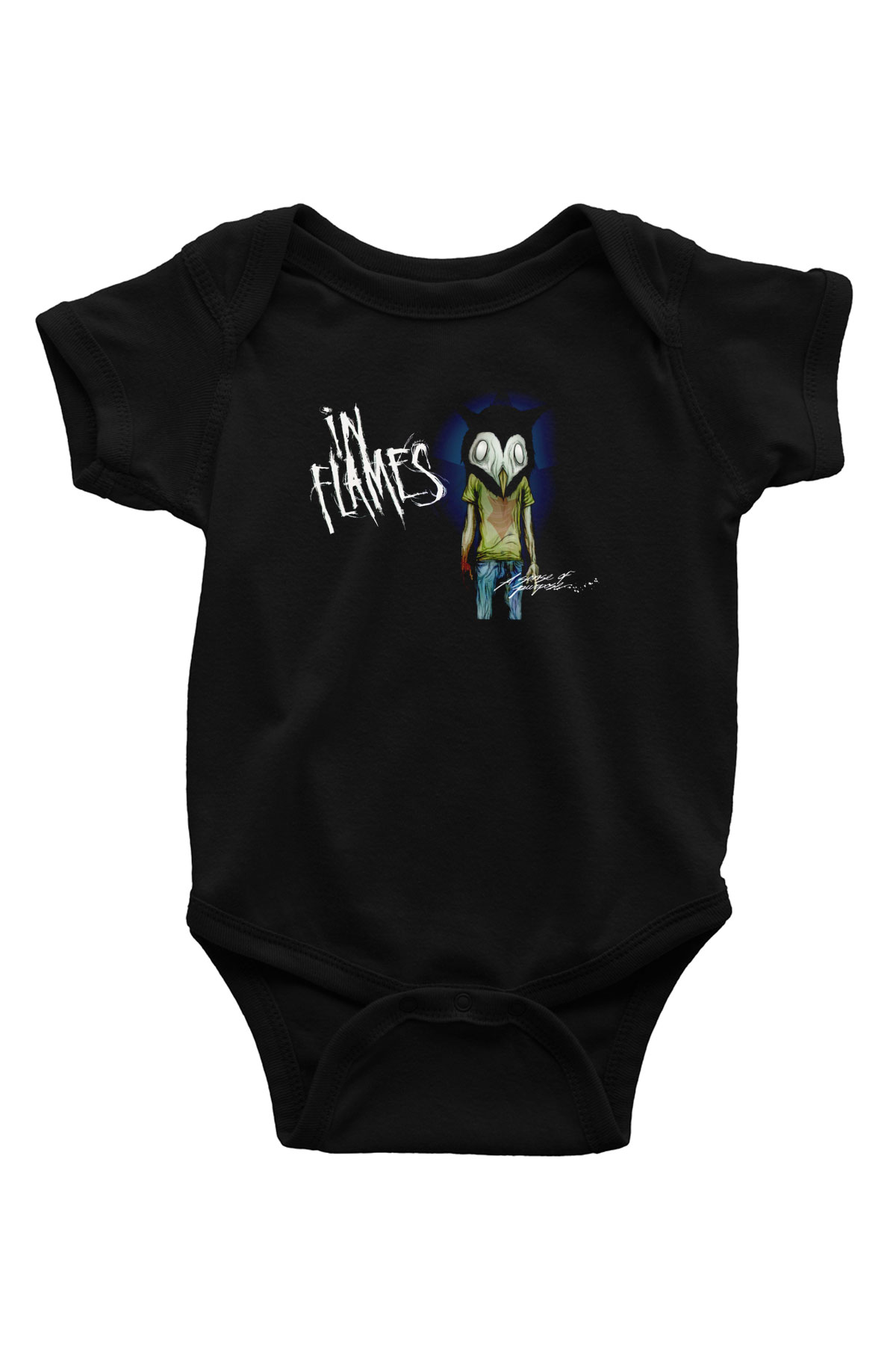 In Flames Siyah Bebek Body - Zıbın