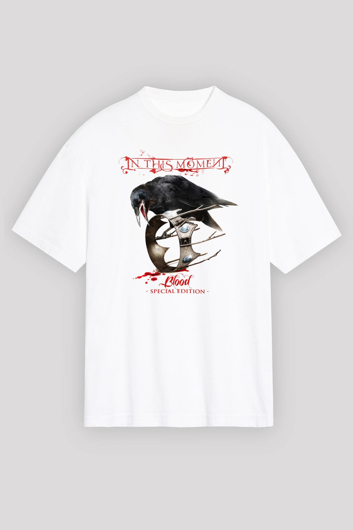 In This Moment Beyaz Unisex Oversize Tişört T-Shirt