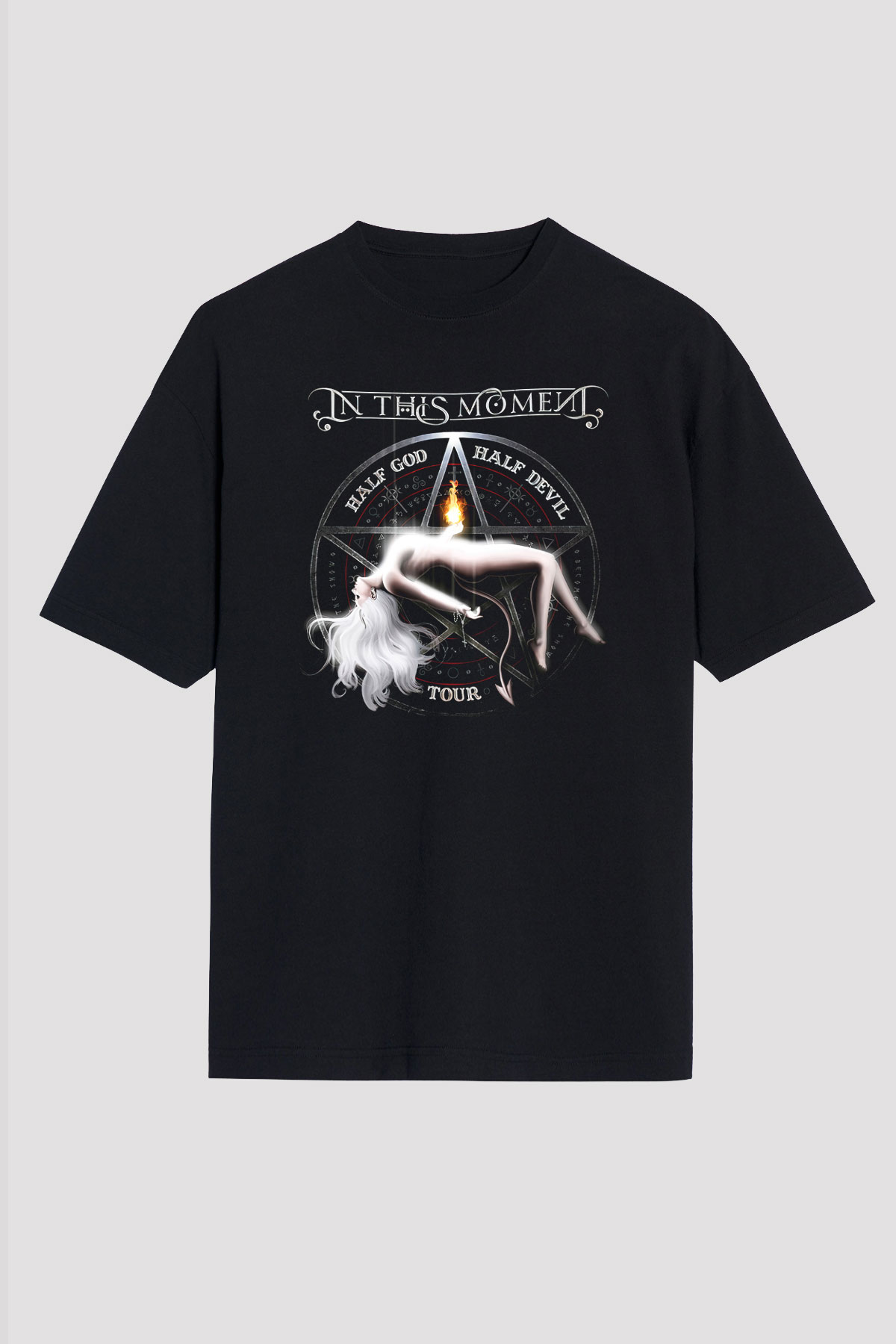 In This Moment Siyah Unisex Oversize Tişört T-Shirt