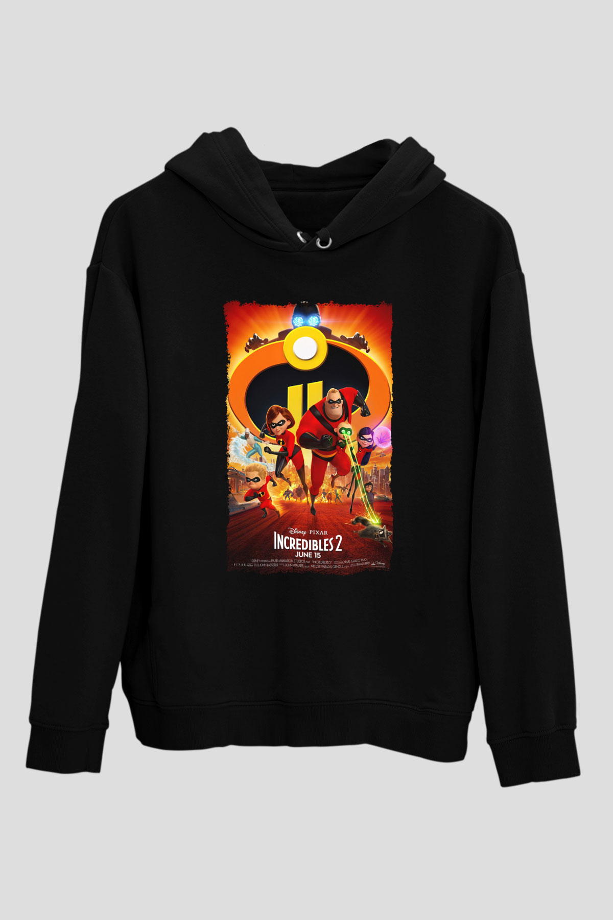 Incredibles (The) Siyah Unisex Hoodie