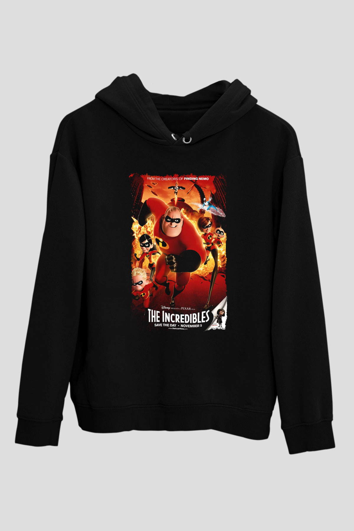 Incredibles (The) Siyah Unisex Hoodie