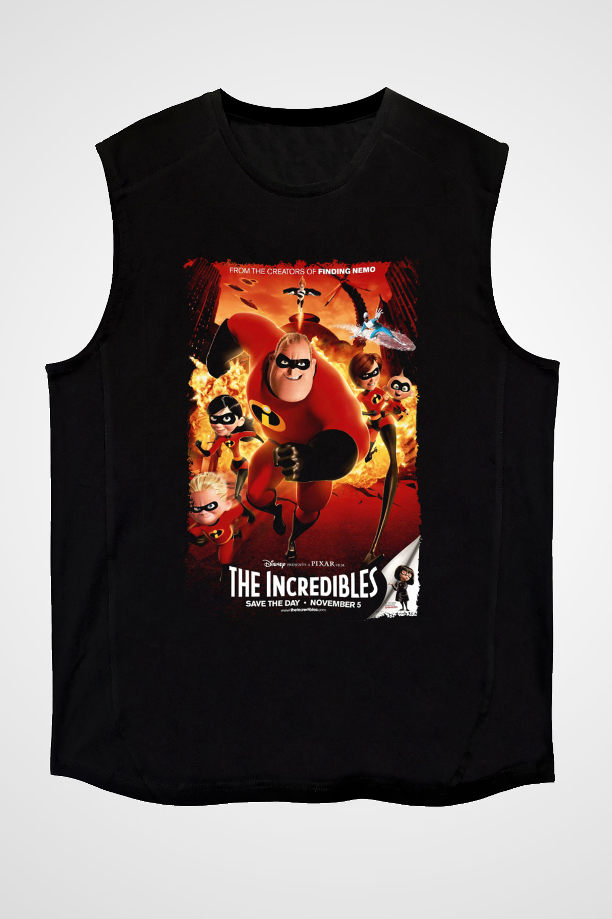 Incredibles (The) Siyah Unisex Kolsuz Tişört