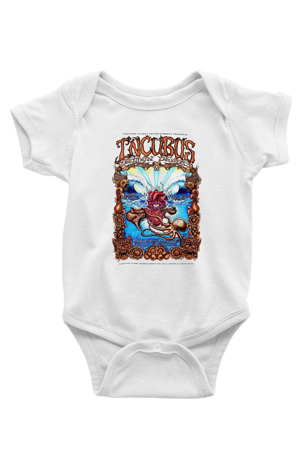 Incubus Baskılı Beyaz Unisex Bebek Body - Zıbın