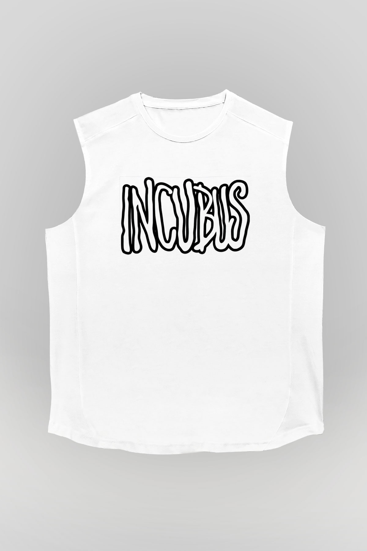 Incubus Beyaz Unisex Kolsuz Tişört