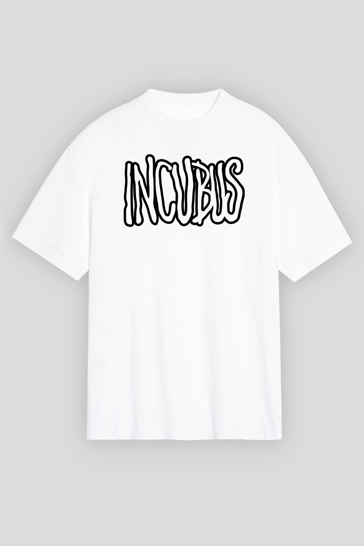 Incubus Beyaz Unisex Oversize Tişört T-Shirt