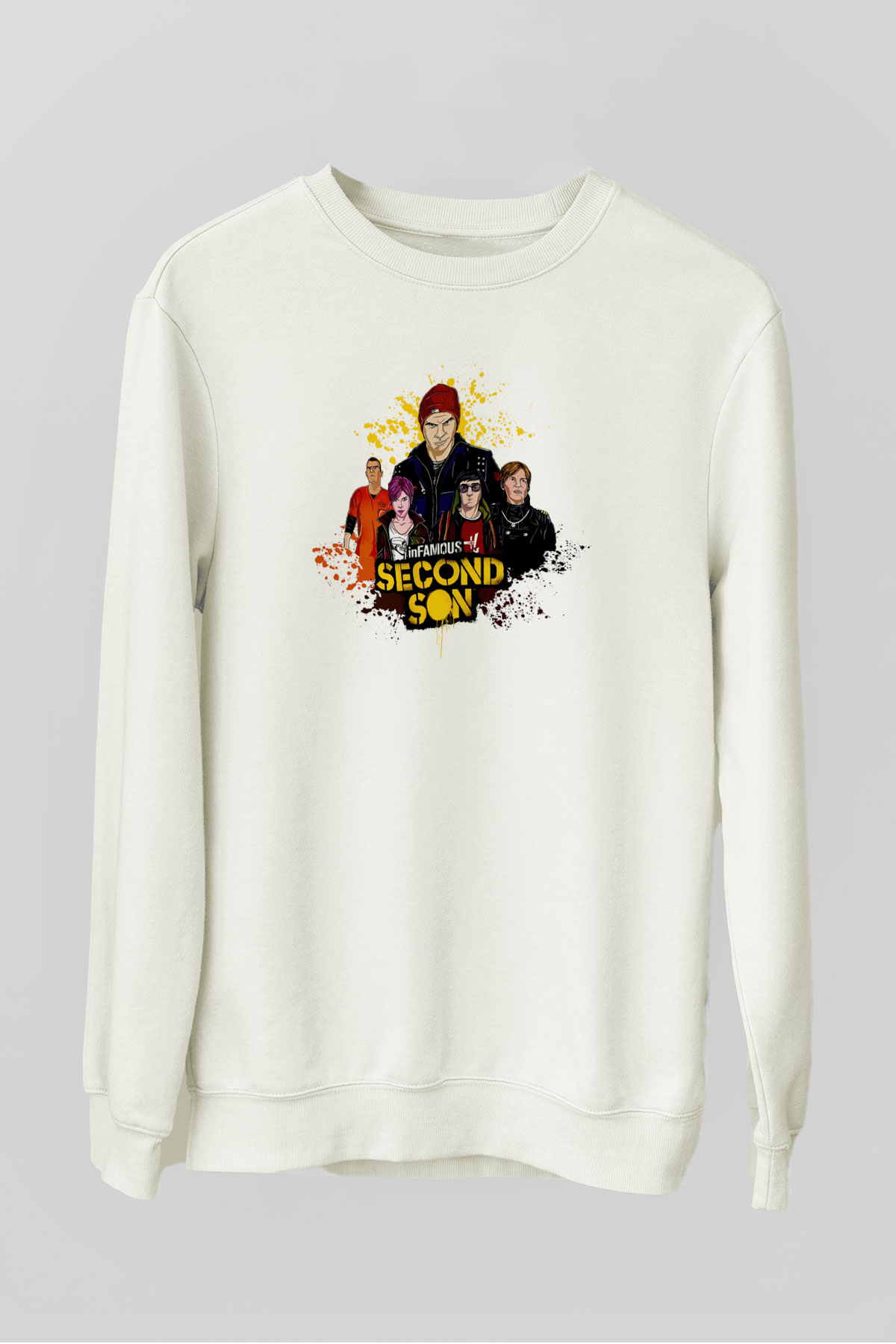 Infamous Beyaz Unisex Sweatshirt
