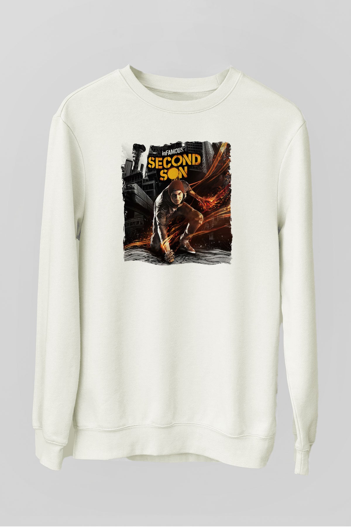 Infamous Beyaz Unisex Sweatshirt