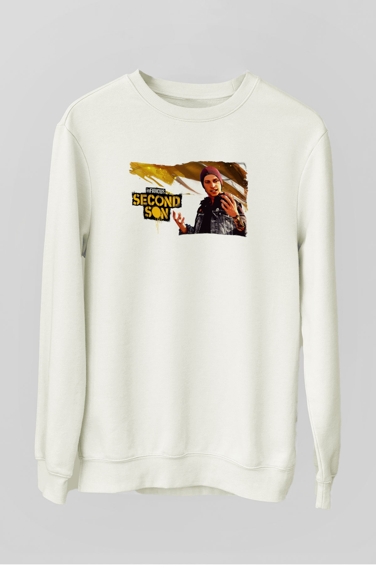 Infamous Beyaz Unisex Sweatshirt