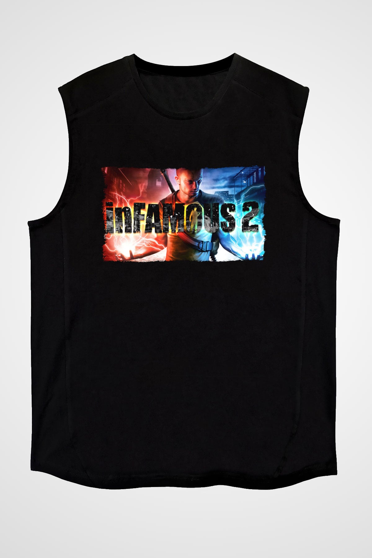 Infamous Siyah Unisex Kolsuz Tişört