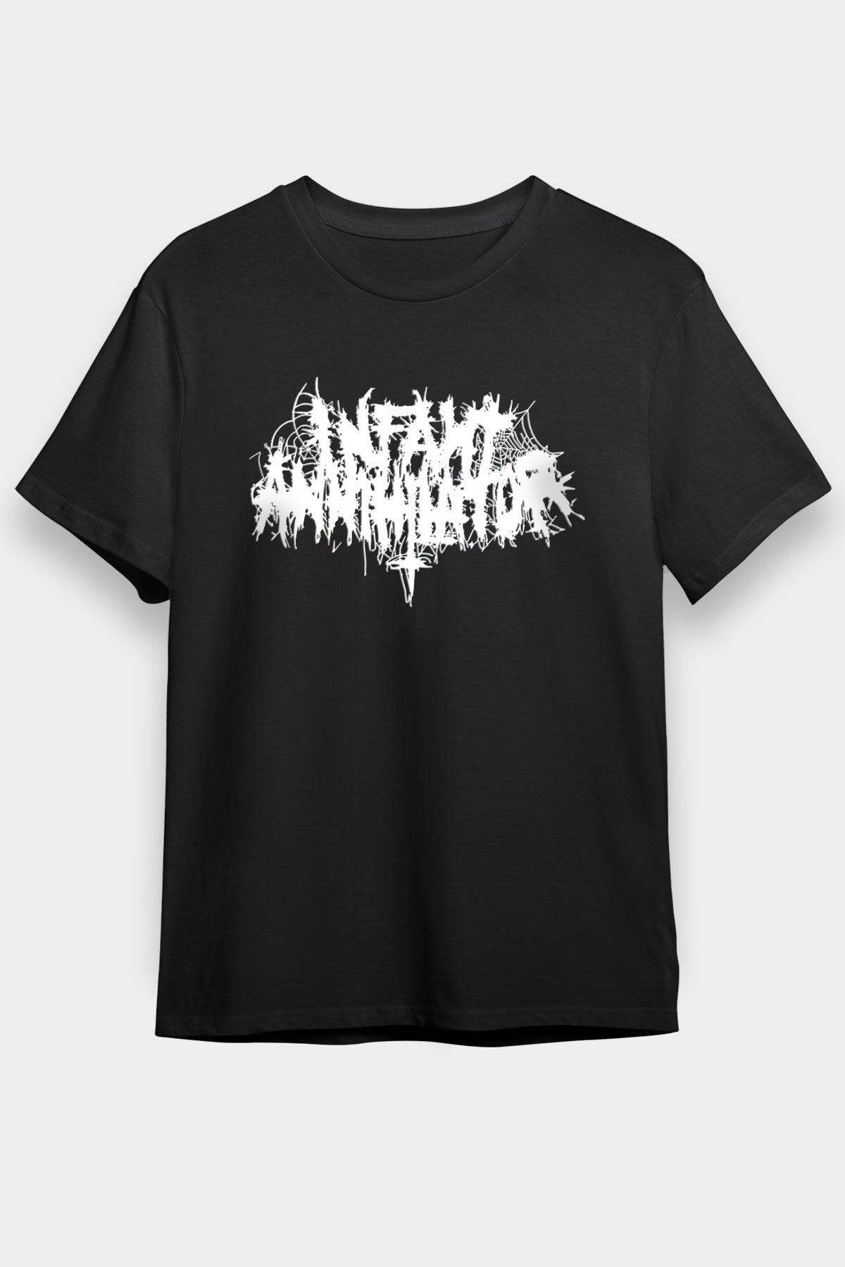 İnfant Annihilator Baskılı Unisex Siyah Tişört - Tshirt