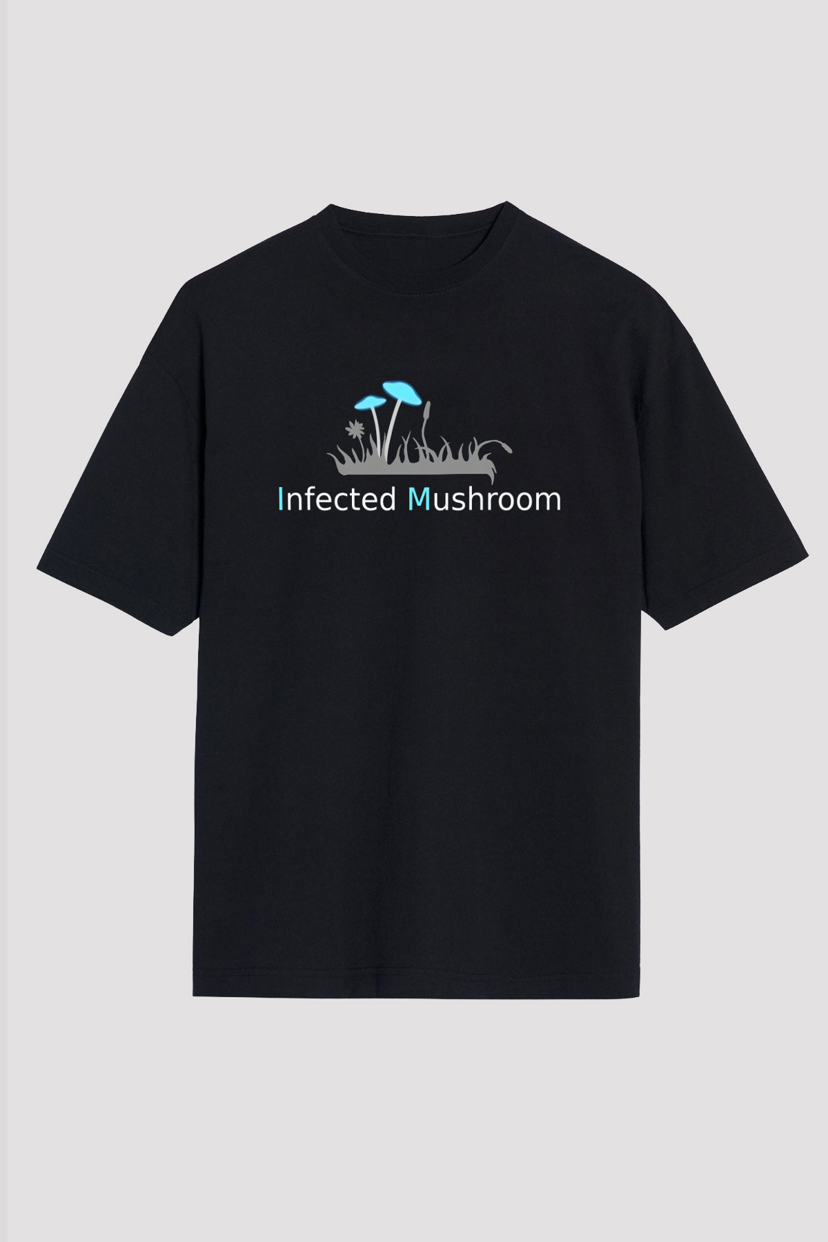 Infected Mushroom Siyah Unisex Oversize Tişört T-Shirt
