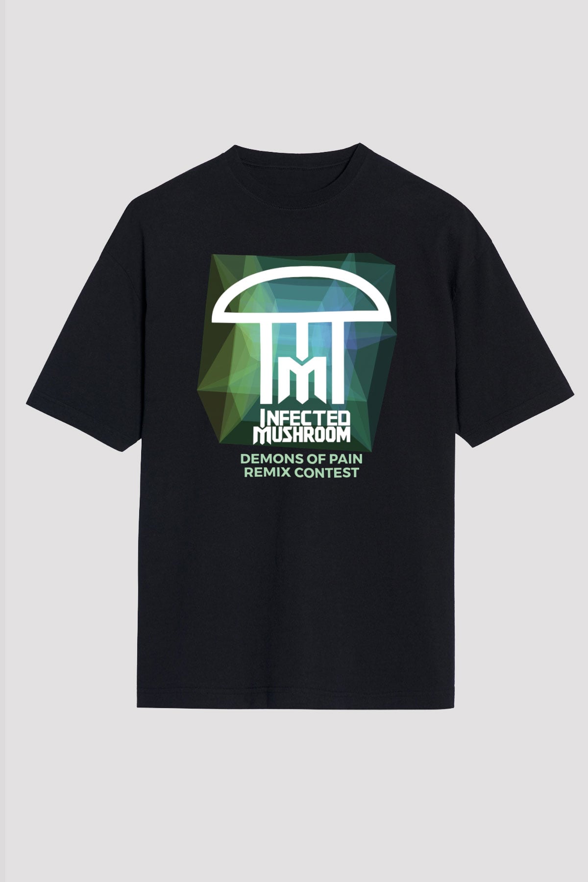 Infected Mushroom Siyah Unisex Oversize Tişört T-Shirt
