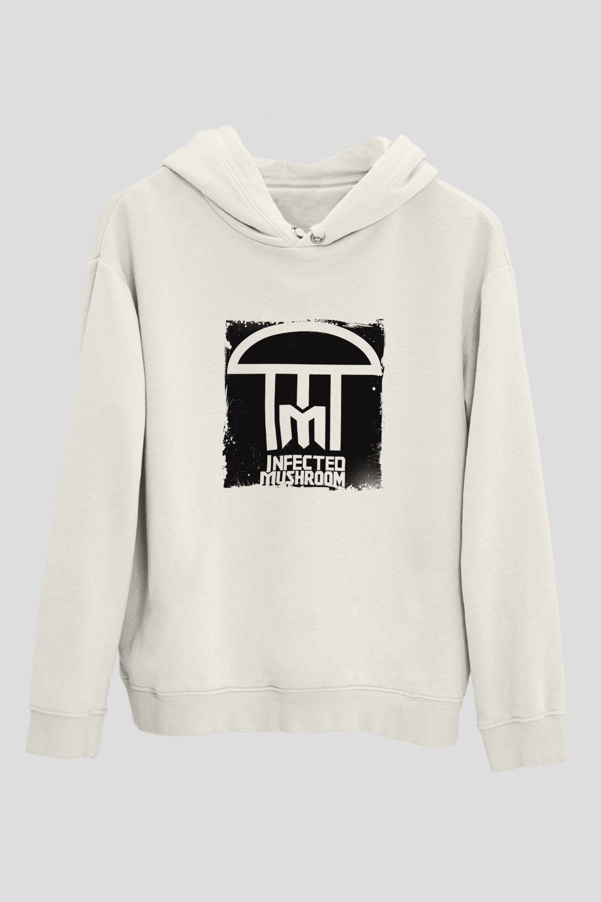 Infected MushroomBaskılı Beyaz Hoodie