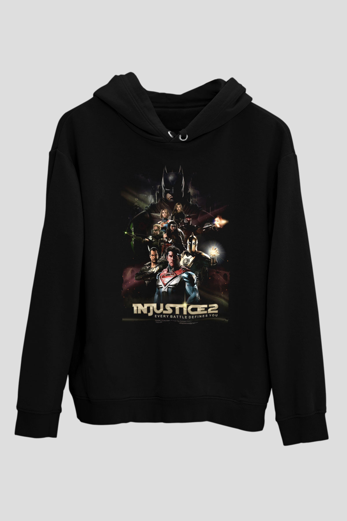 Injustice 2 Siyah Unisex Hoodie