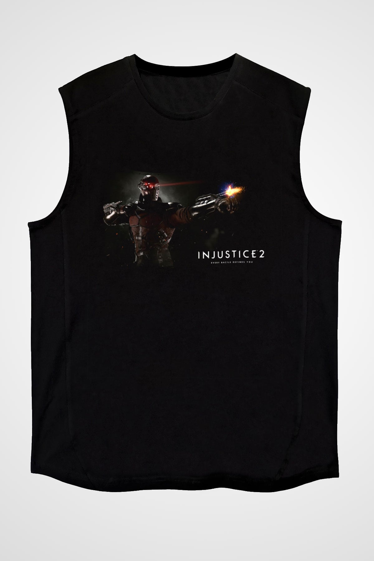 Injustice 2 Siyah Unisex Kolsuz Tişört