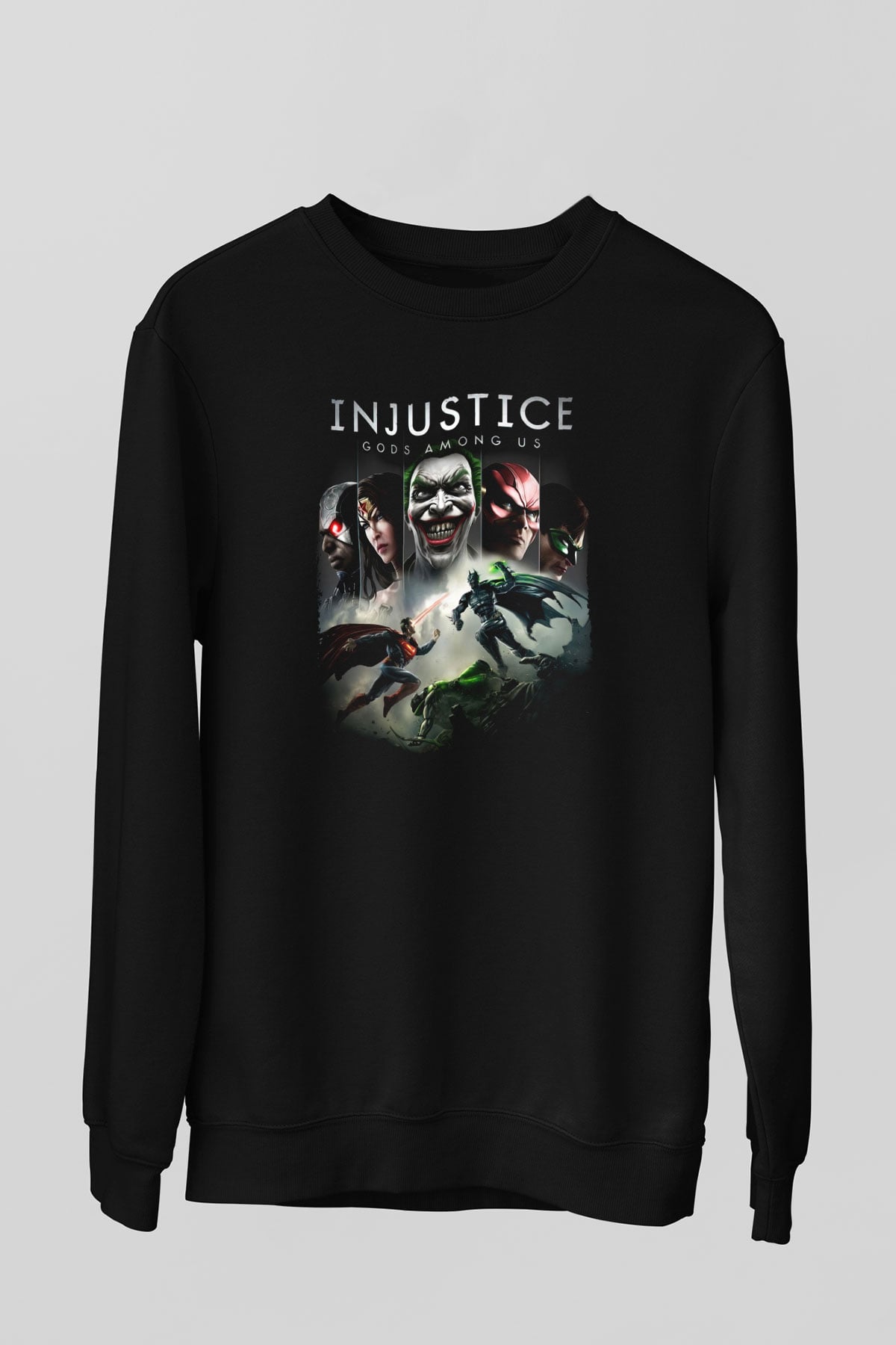 Injustice 2 Siyah Unisex Sweatshirt