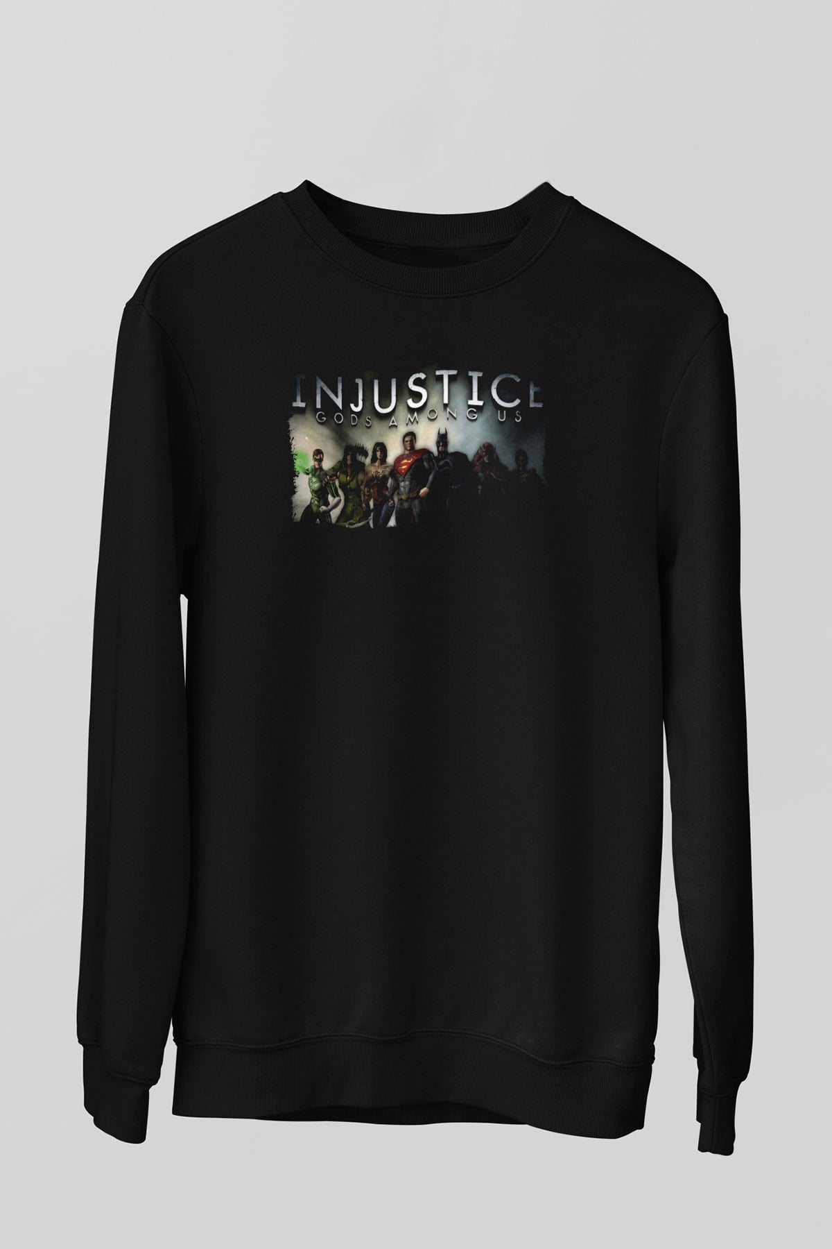 Injustice 2 Siyah Unisex Sweatshirt