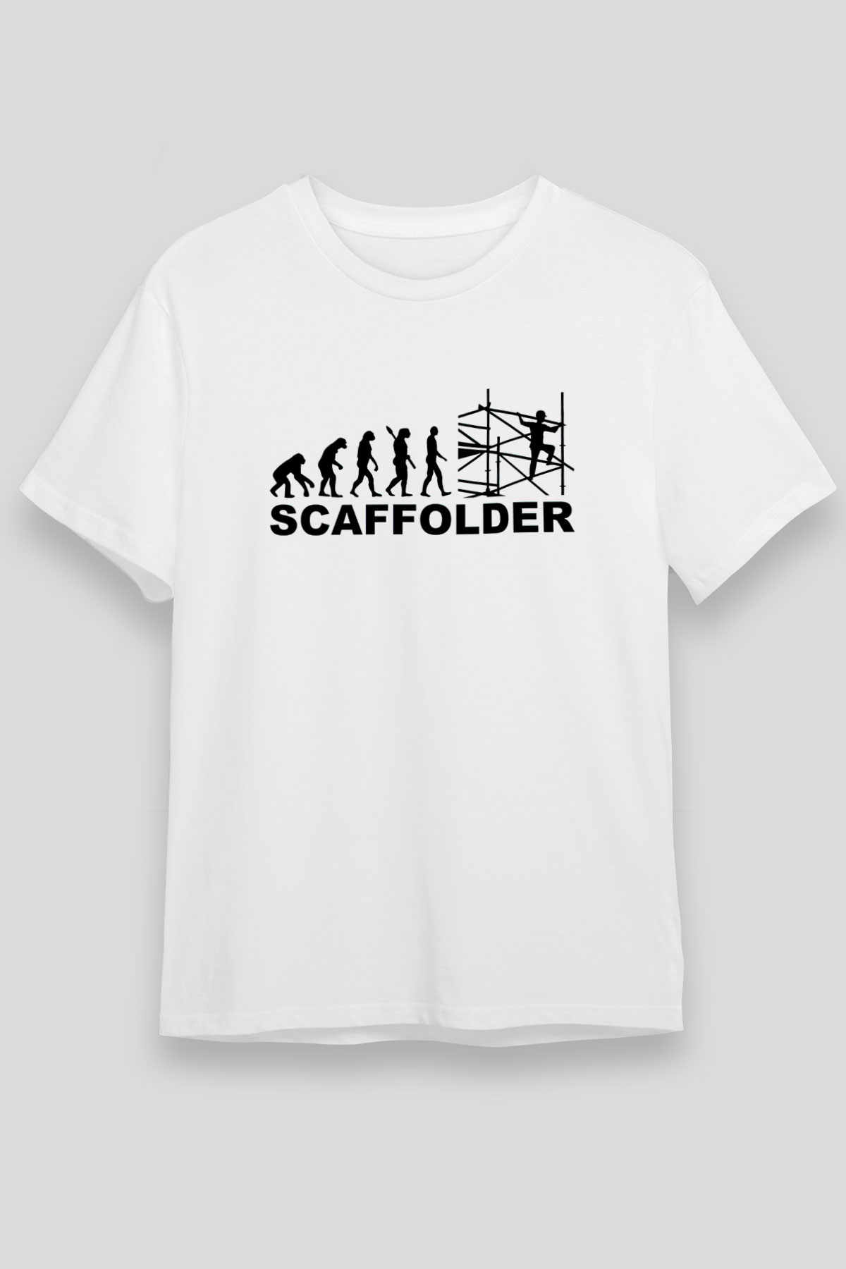 İnşaatçı Beyaz Unisex Tişört T-Shirt - TişörtFabrikası