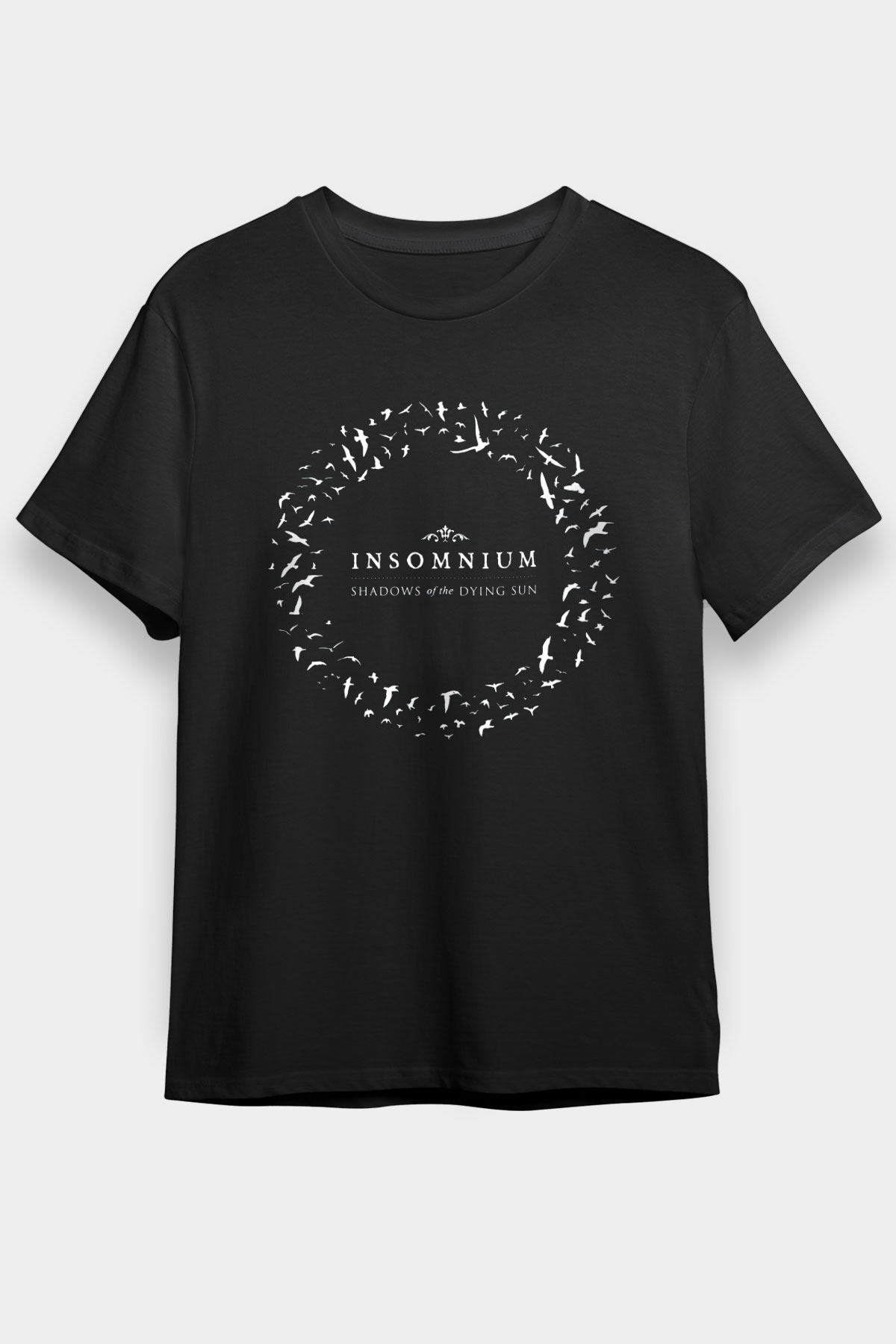 Insomnium Baskılı Unisex Siyah Tişört - Tshirt