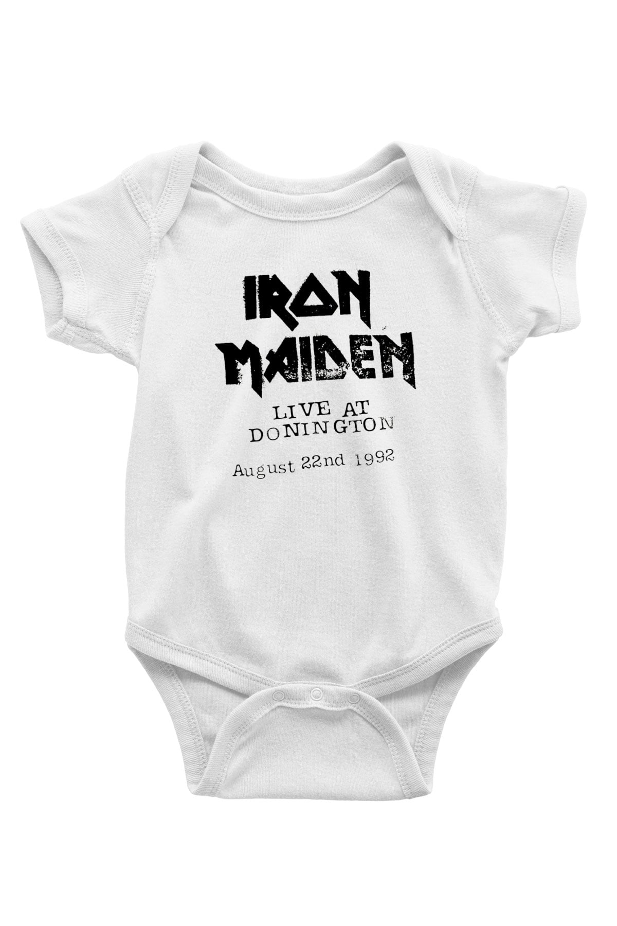 Iron Maiden Baskılı Beyaz Unisex Bebek Body - Zıbın