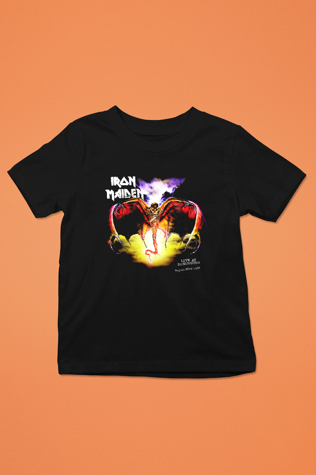Iron Maiden Baskılı Siyah Unisex Çocuk Tişört