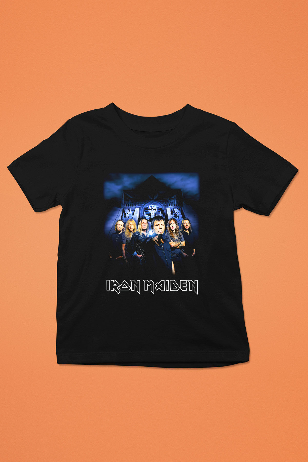 Iron Maiden Baskılı Siyah Unisex Çocuk Tişört