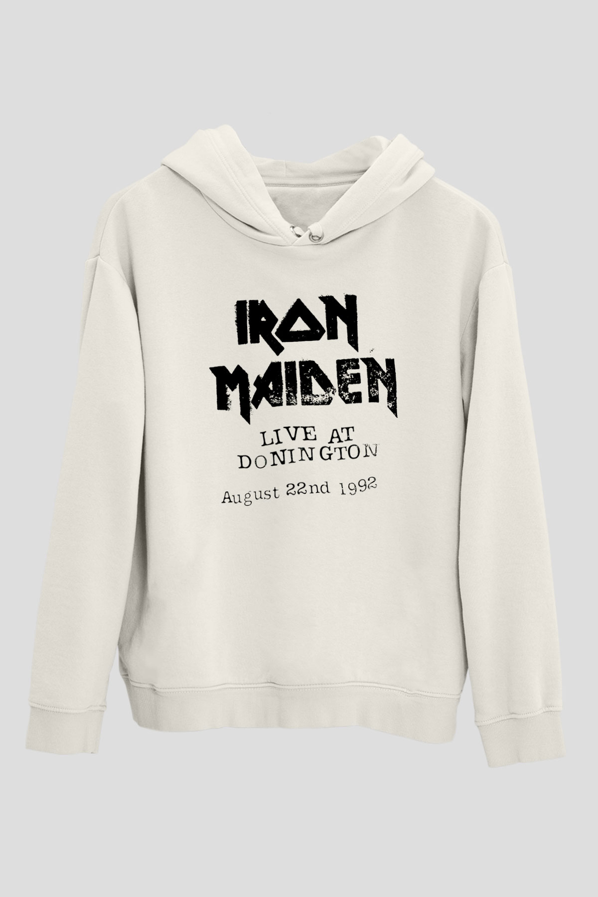 Iron Maiden Beyaz Unisex Kapşonlu Sweatshirt