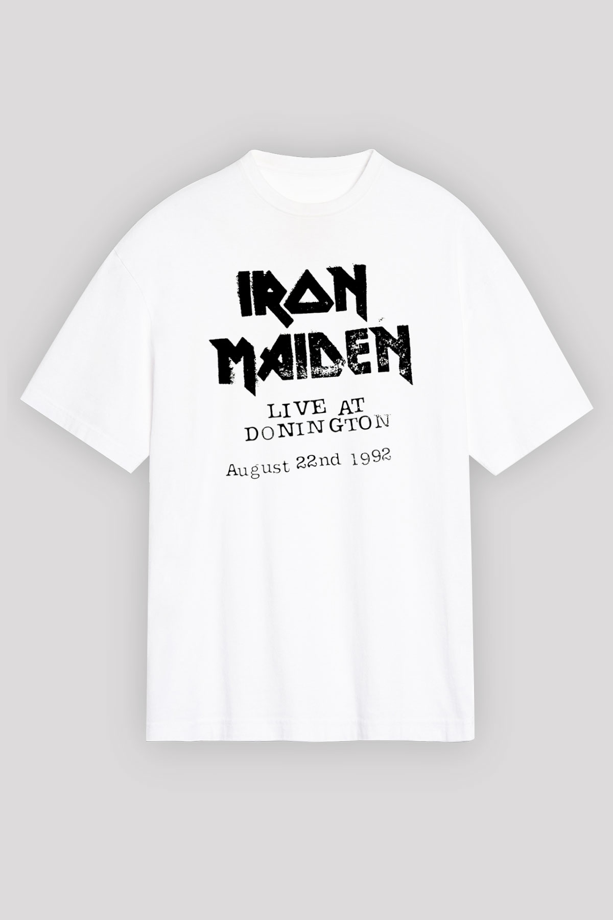 Iron Maiden Beyaz Unisex Oversize Tişört T-Shirt