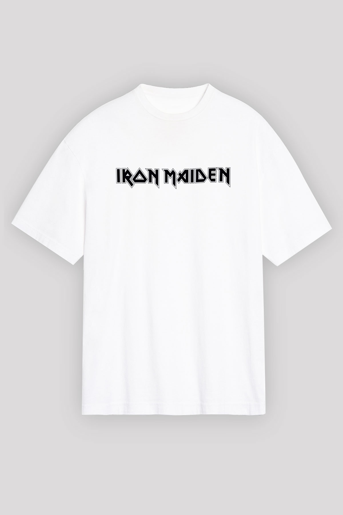 Iron Maiden Beyaz Unisex Oversize Tişört T-Shirt
