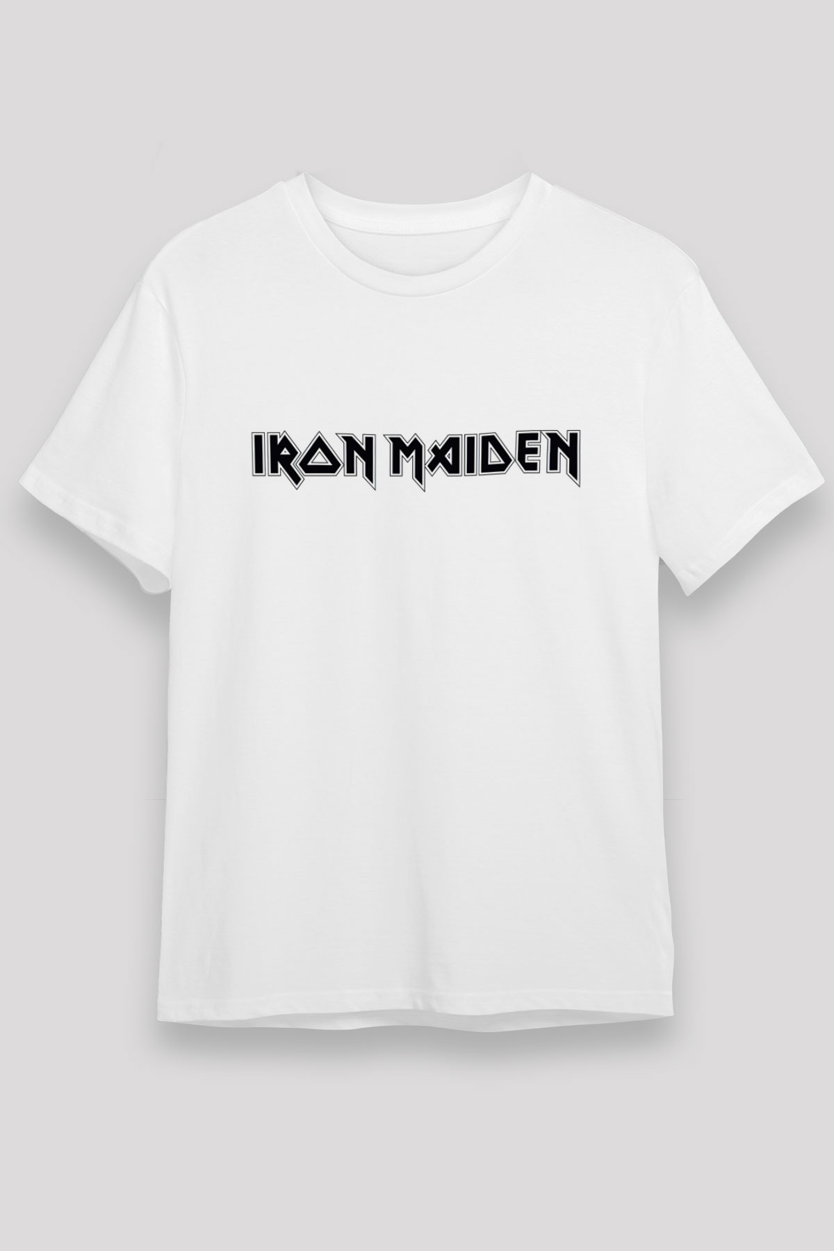 Iron Maiden Beyaz Unisex Tişört T-Shirt - TişörtFabrikası
