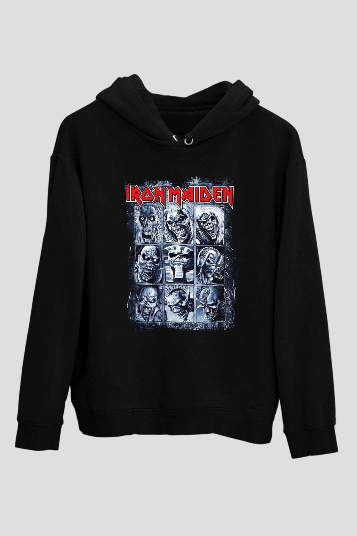 Iron Maiden Eddie Siyah Unisex Hoodie