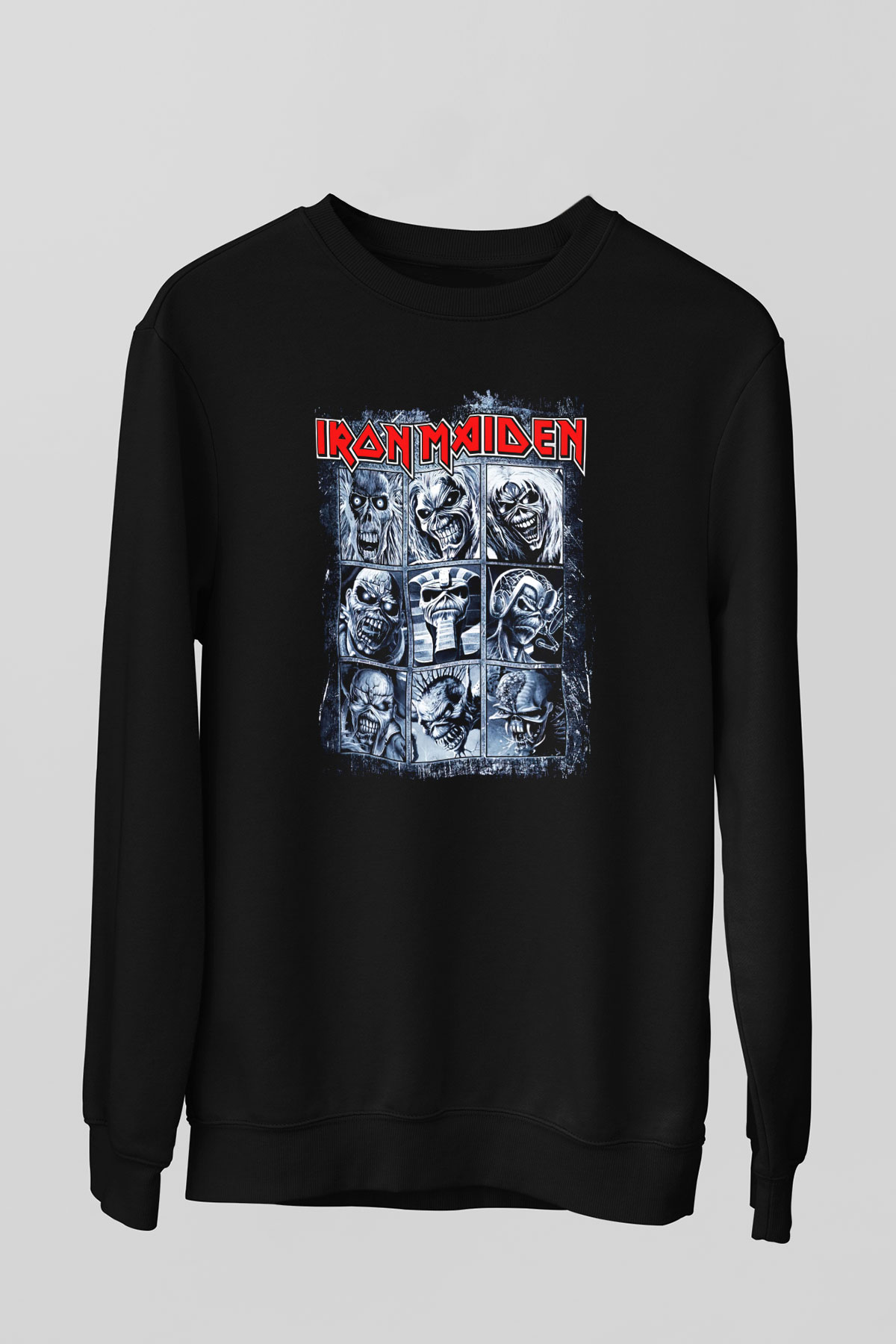 Iron Maiden Eddie Siyah Unisex Sweatshirt