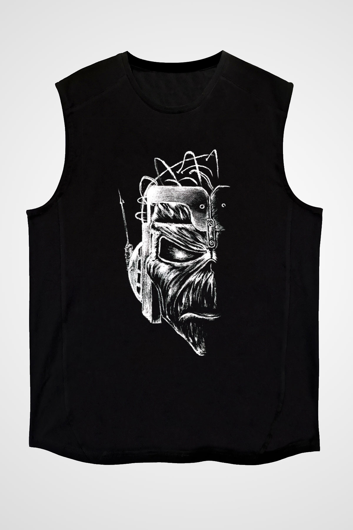 Iron Maiden İlluminati Eddie Siyah Unisex Kolsuz Tişört