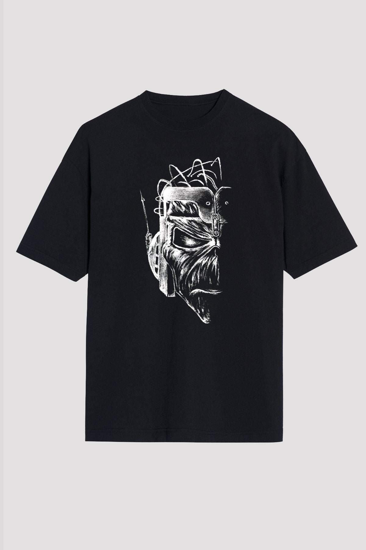 Iron Maiden İlluminati Eddie Siyah Unisex Oversize Tişört T-Shirt