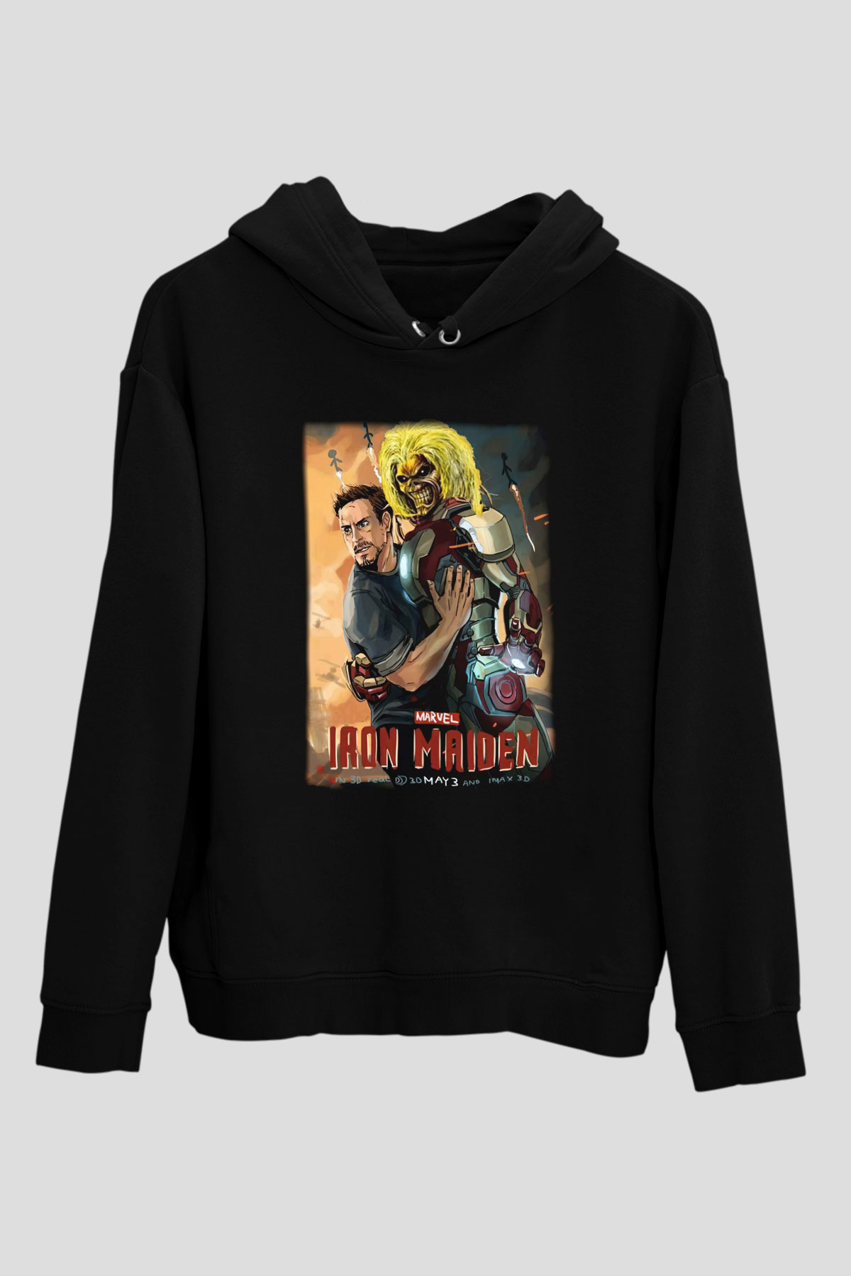 Iron Maiden Siyah Unisex Hoodie