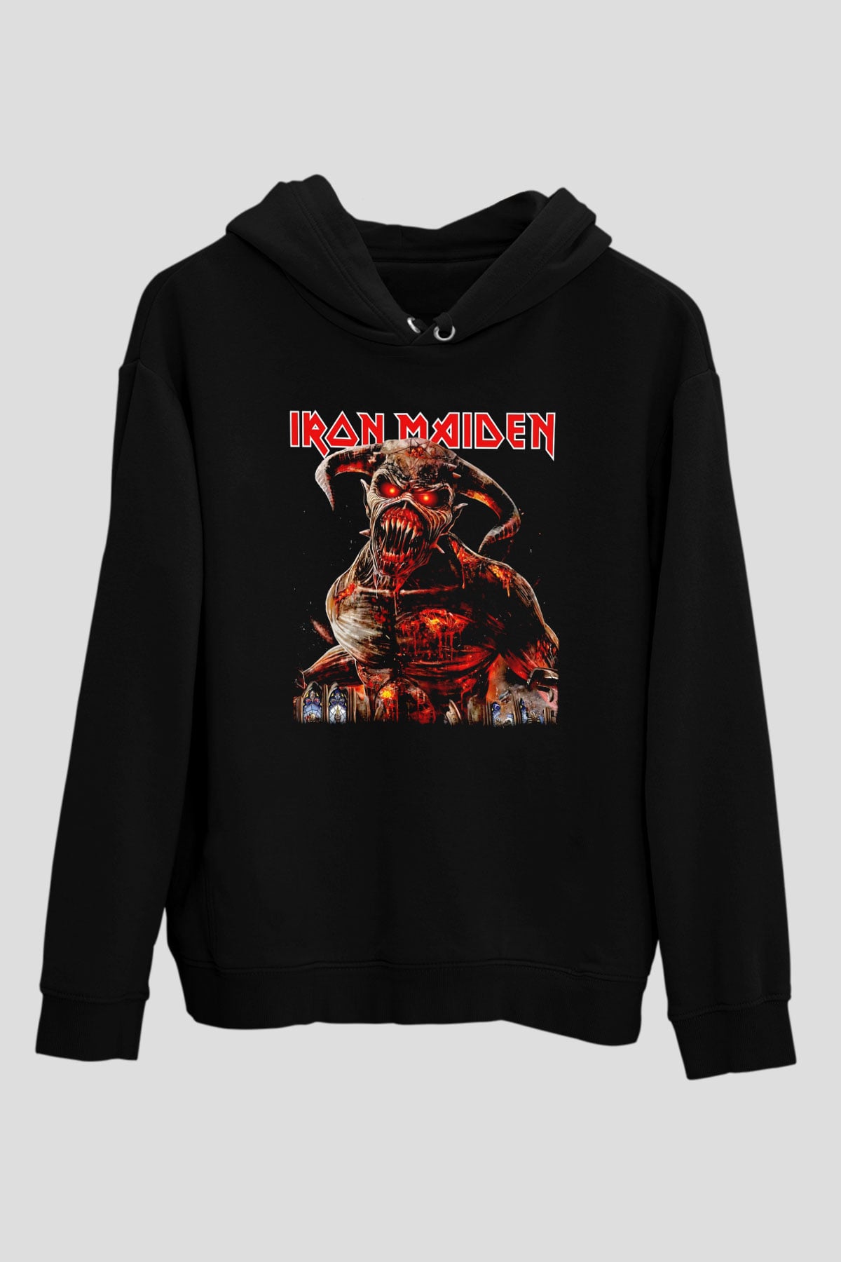 Iron Maiden Siyah Unisex Kapüşonlu Sweatshirt