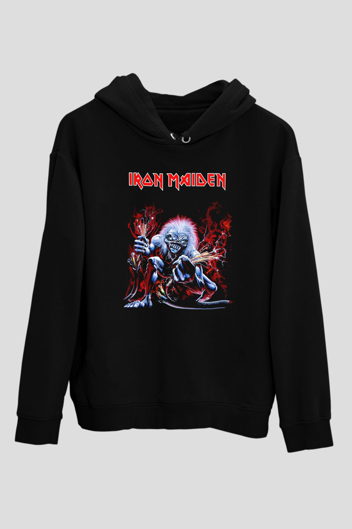 Iron Maiden Siyah Unisex Kapüşonlu Sweatshirt