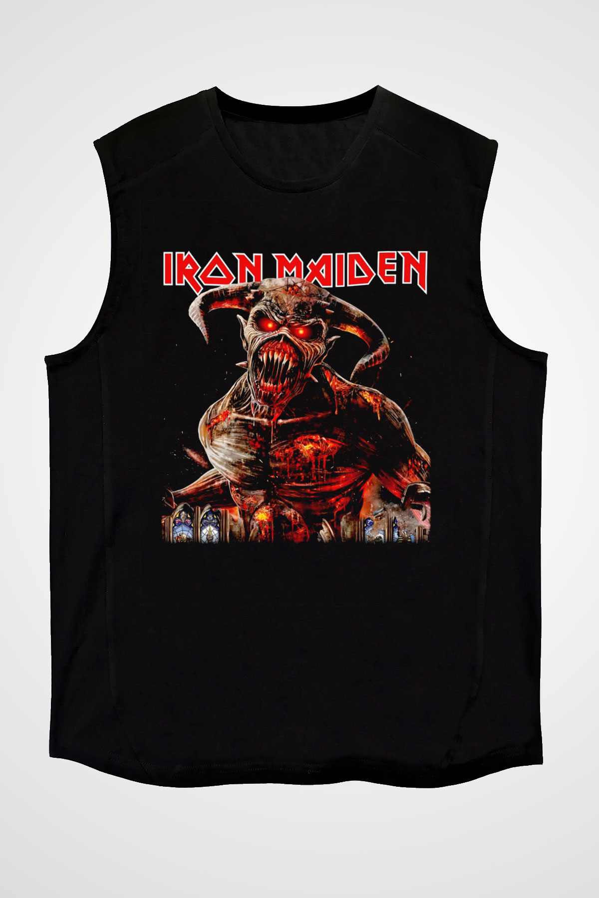 Iron Maiden Siyah Unisex Kolsuz Tişört