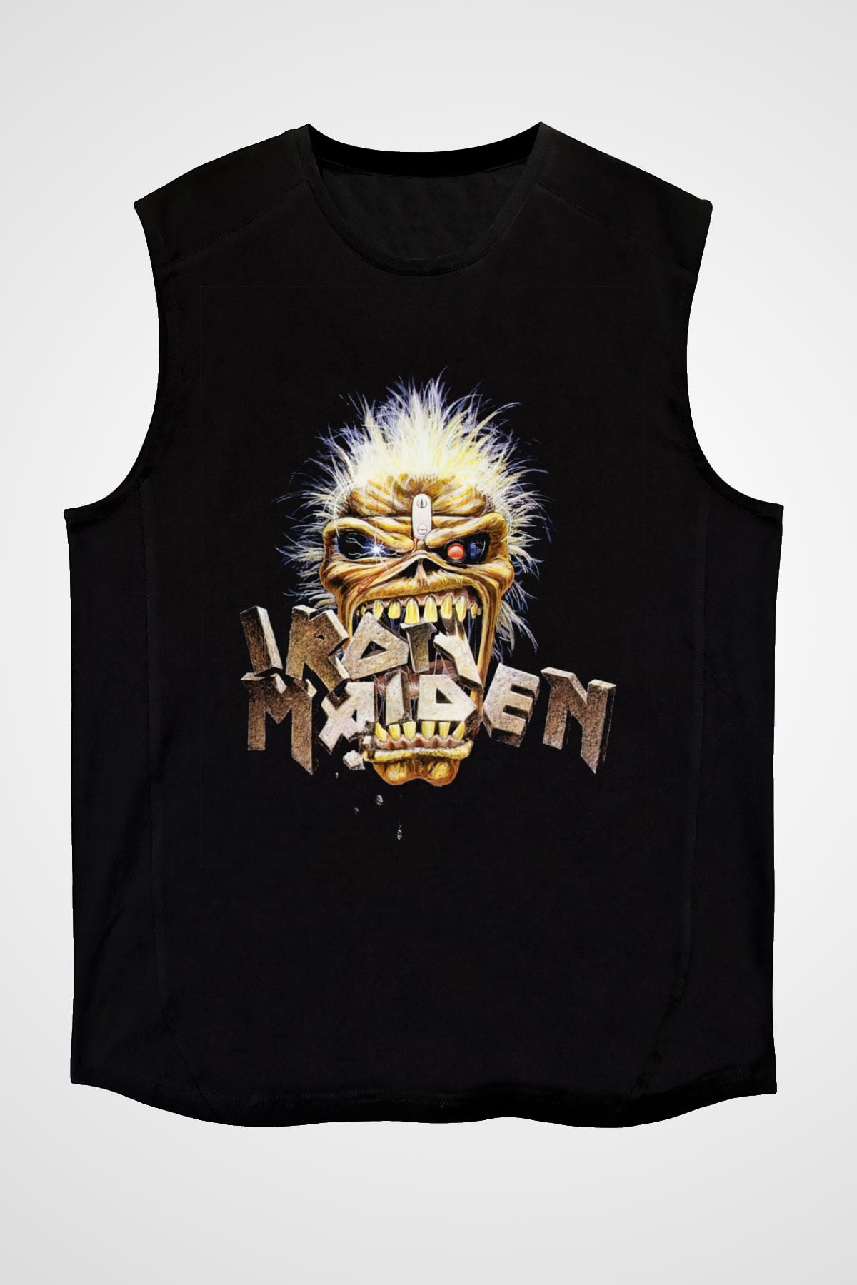 Iron Maiden Siyah Unisex Kolsuz Tişört