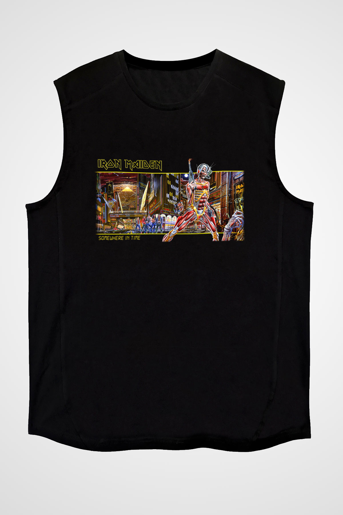 Iron Maiden Siyah Unisex Kolsuz Tişört