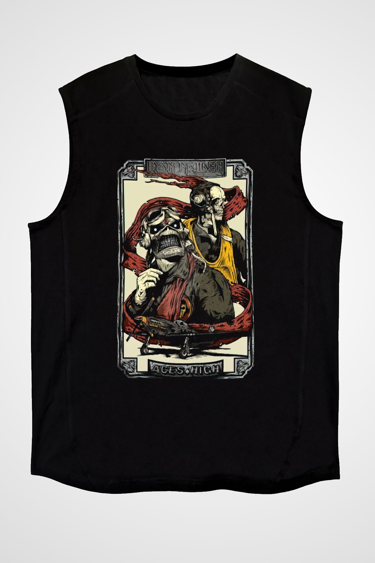 Iron Maiden Siyah Unisex Kolsuz Tişört